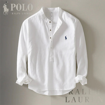 Chic Mandarin Collar Shirt