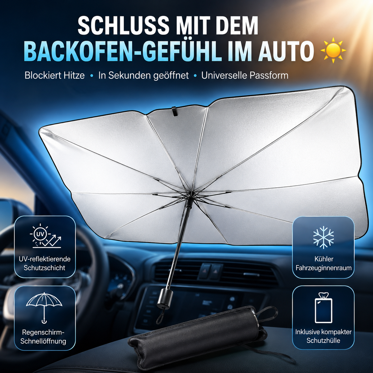Praktisches FaltbaresAuto-Sonnenschutz